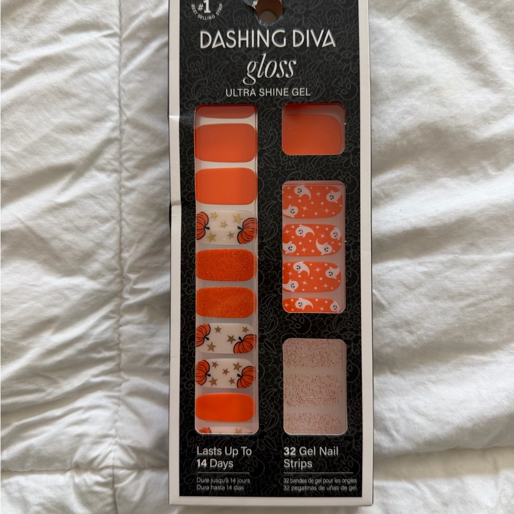 Dashing Diva Gloss Ultra Shine Gel Nail Strips - Orange